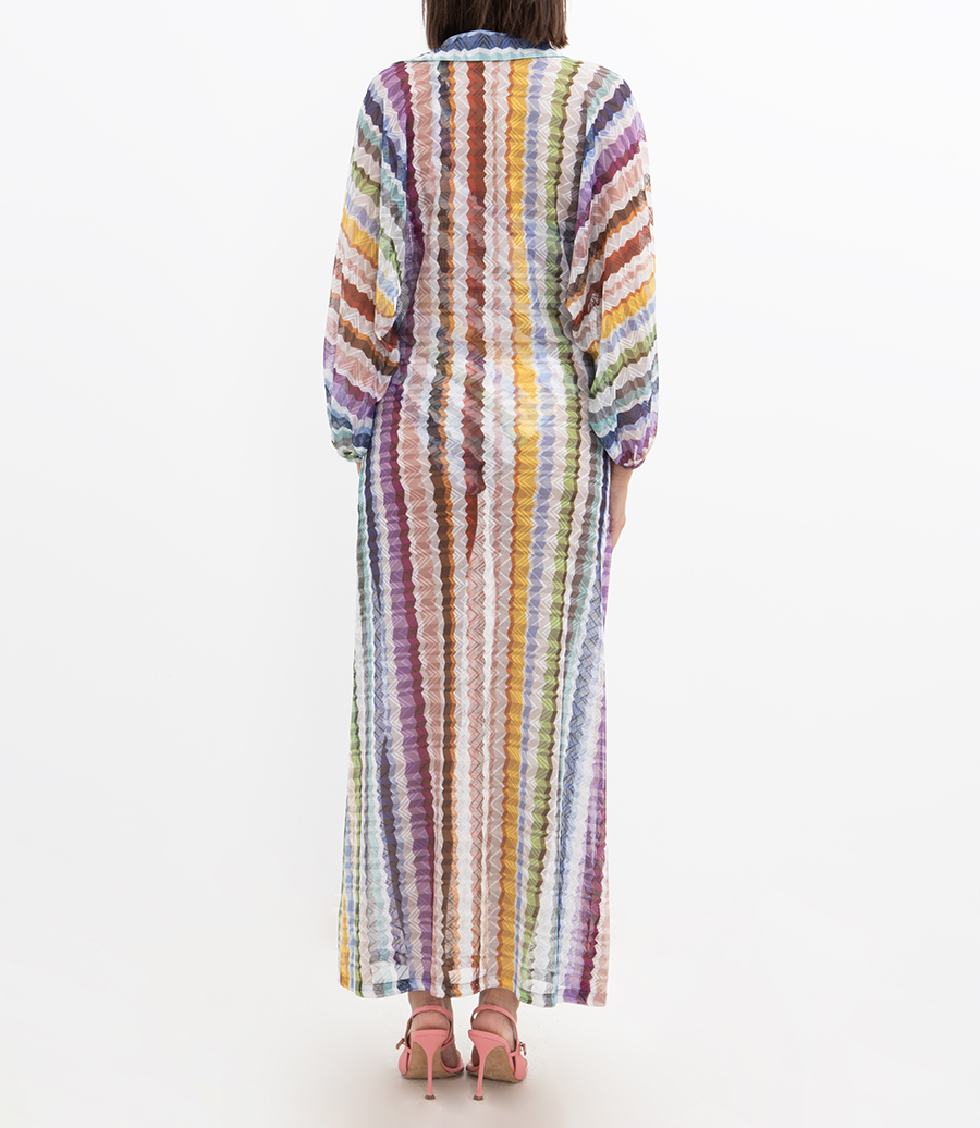ZIG ZAG MOTIF LONG COVER UP