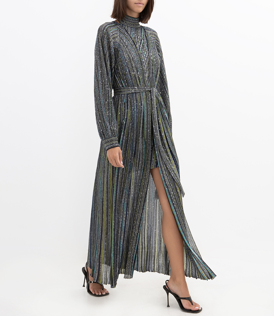 SEQUINED LONG CARDIGAN