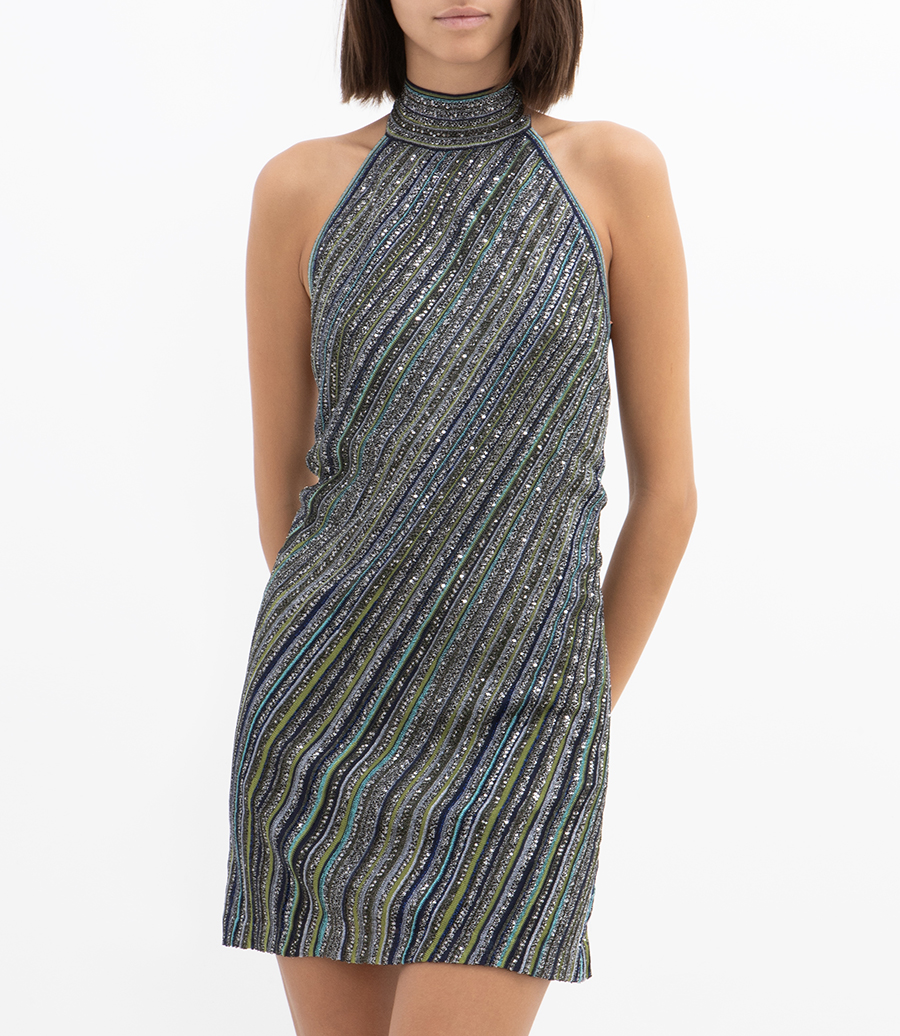 OPEN BACK MINI DRESS