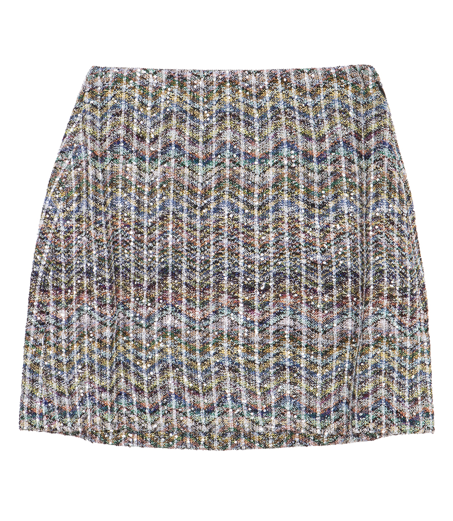 MISSONI - SEQUINED CHEVRON MINI SKIRT