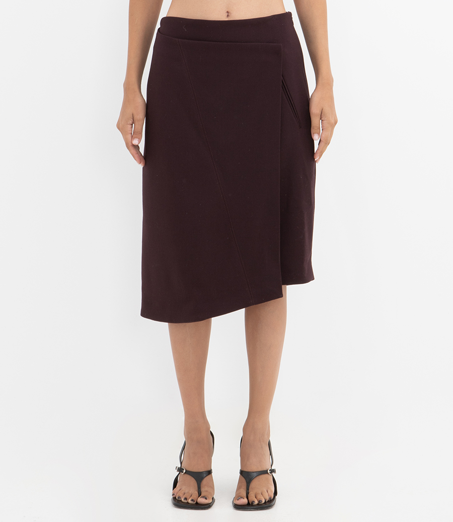TAILORED WRAP SKIRT