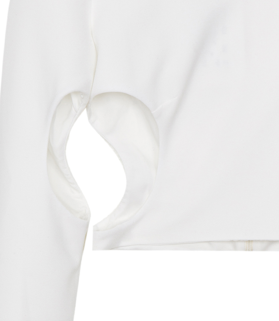 ONE-SLEEVE CUTOUT TOP