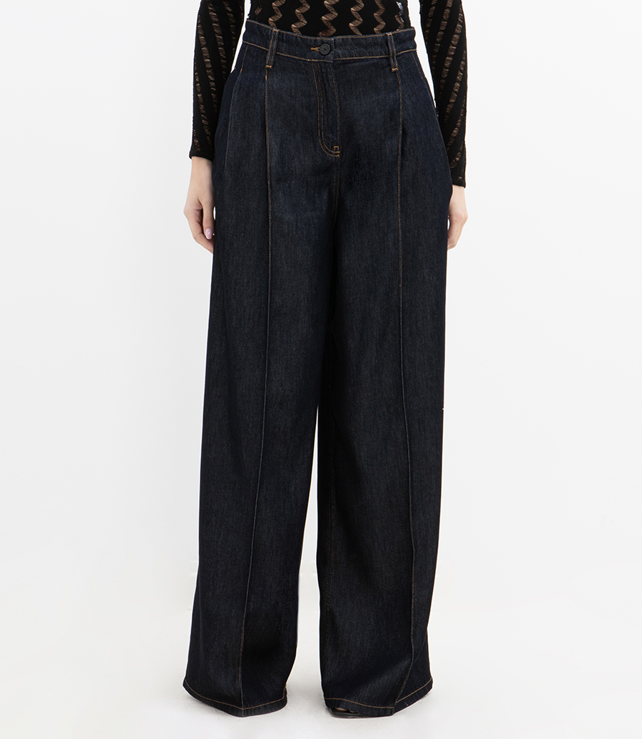 WIDE-LEG DENIM PANTS