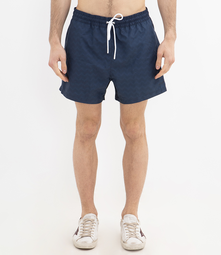 ZIGZAG PRINT SWIMSHORTS
