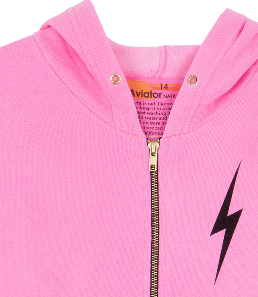 BOLT PRINT KIDS ZIP HOODIE