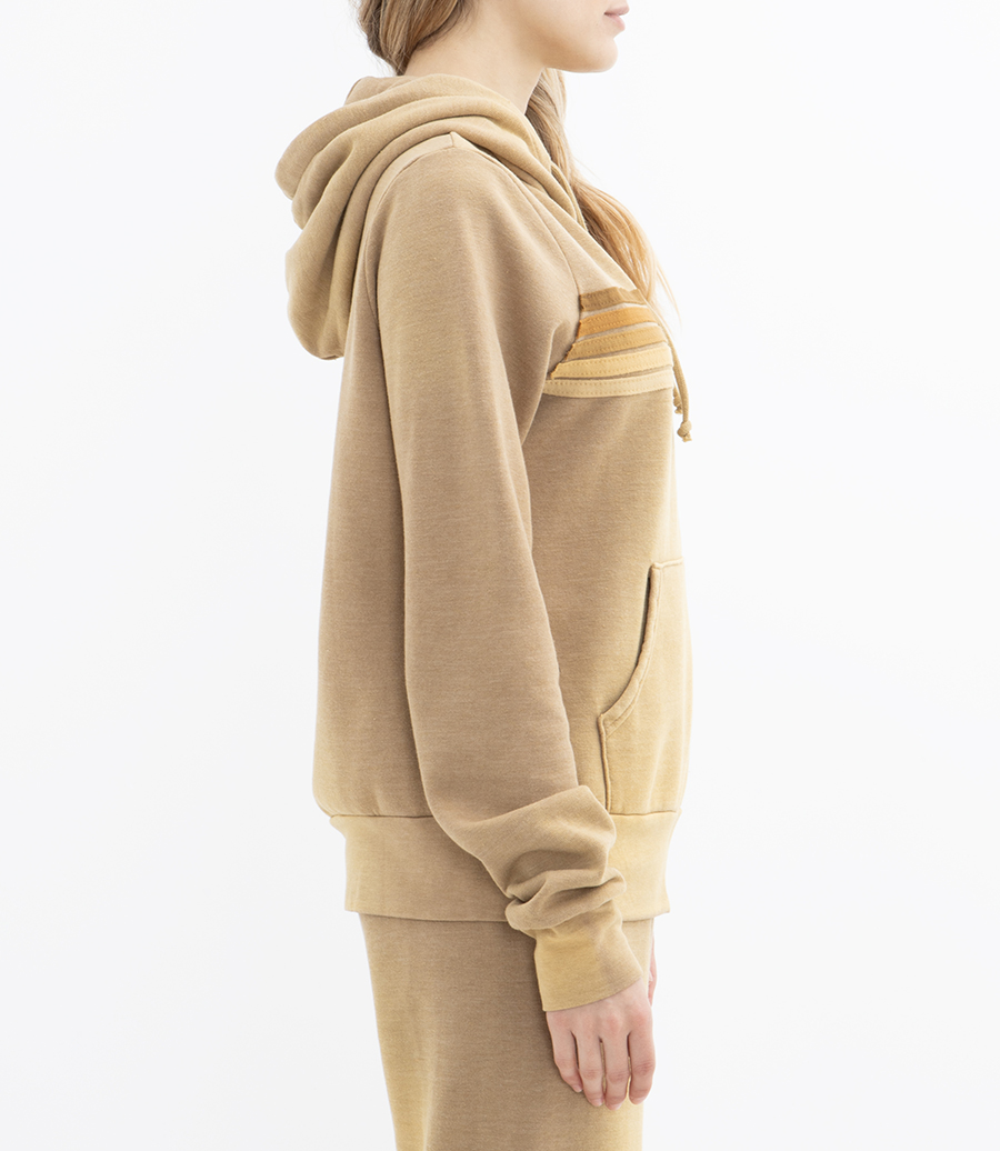 5 STRIPE ZIP HOODIE FADED