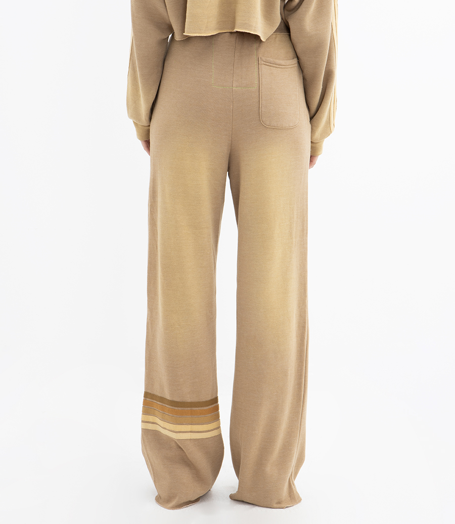 WOMENS 5 STRIPE WIDE LEG SWEATPANT