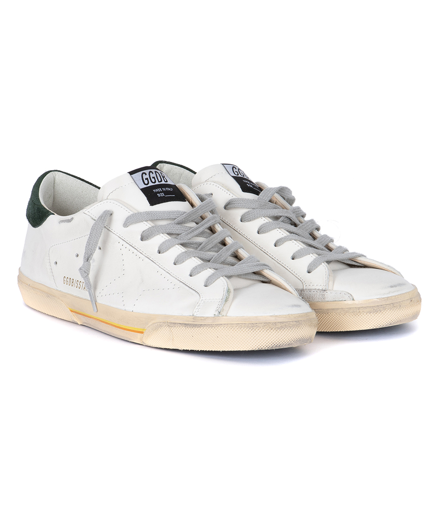 LEATHER SUPER-STAR GREEN TOE