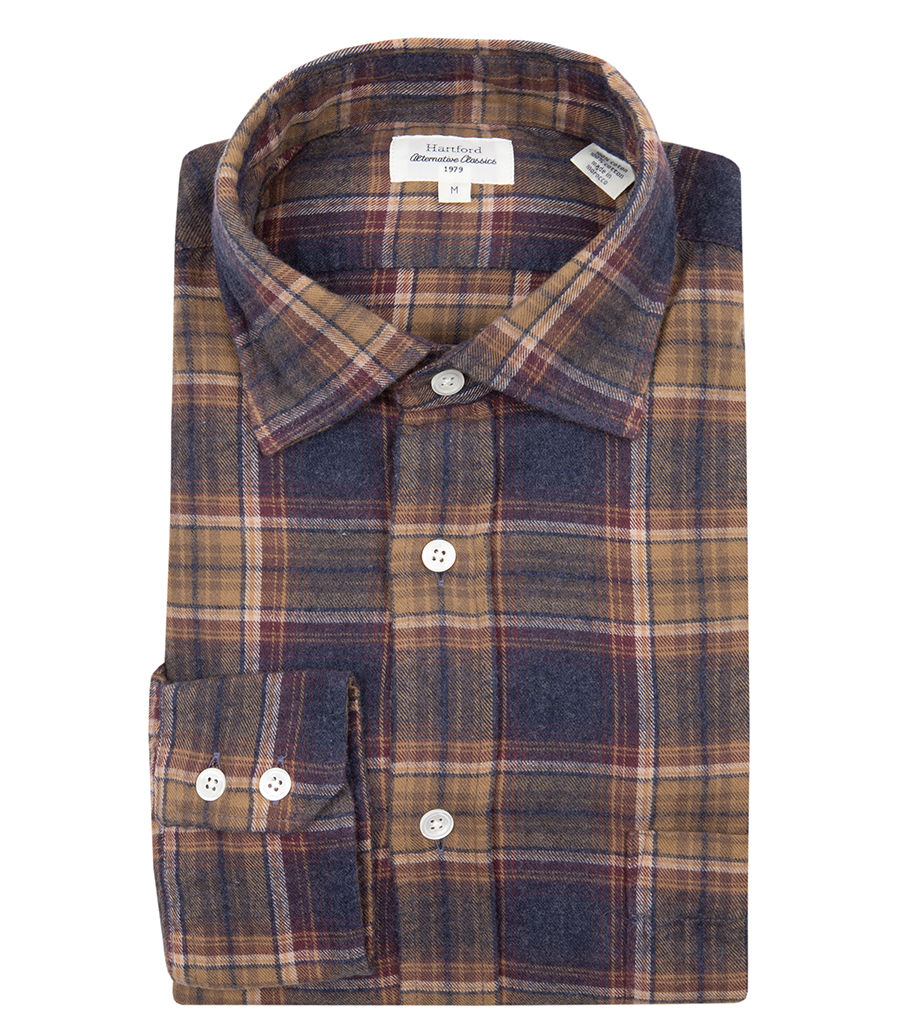 HARTFORD - PAUL MENS BRUSHED COTTON SHIRT