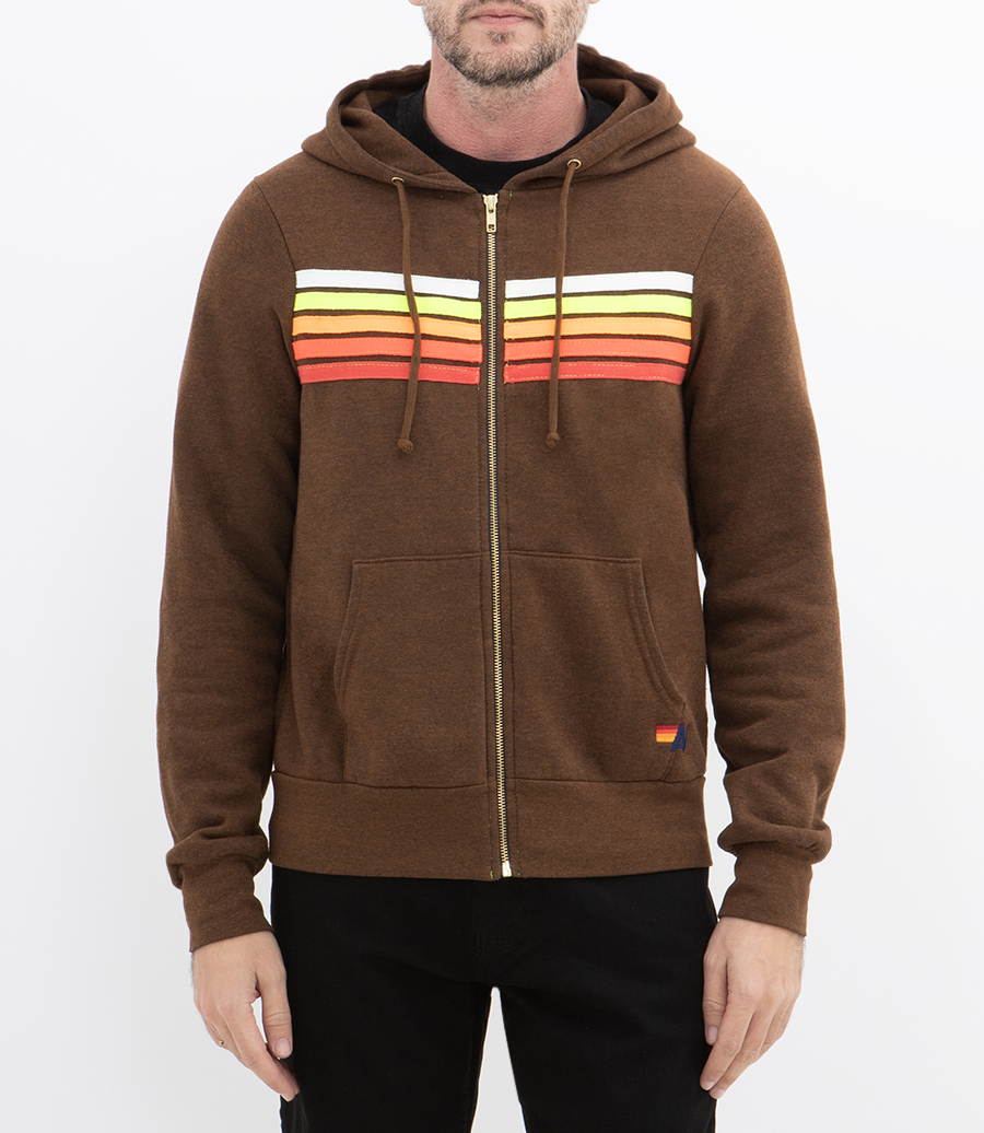 5 STRIPE ZIP HOODIE