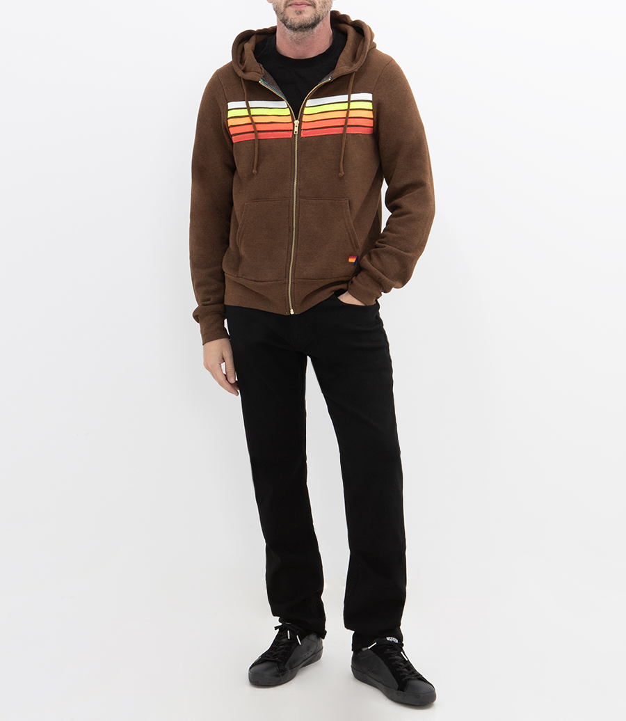 5 STRIPE ZIP HOODIE