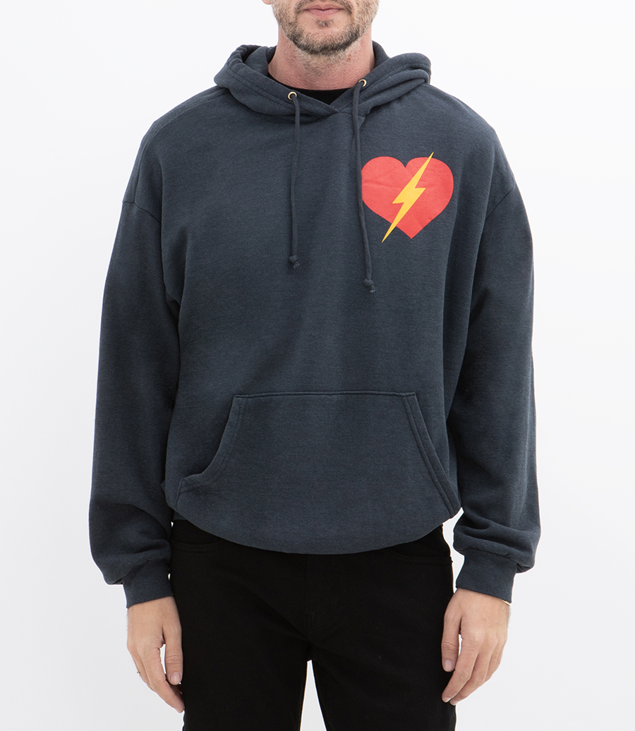 BOLT HEART PULLOVER HOODIE