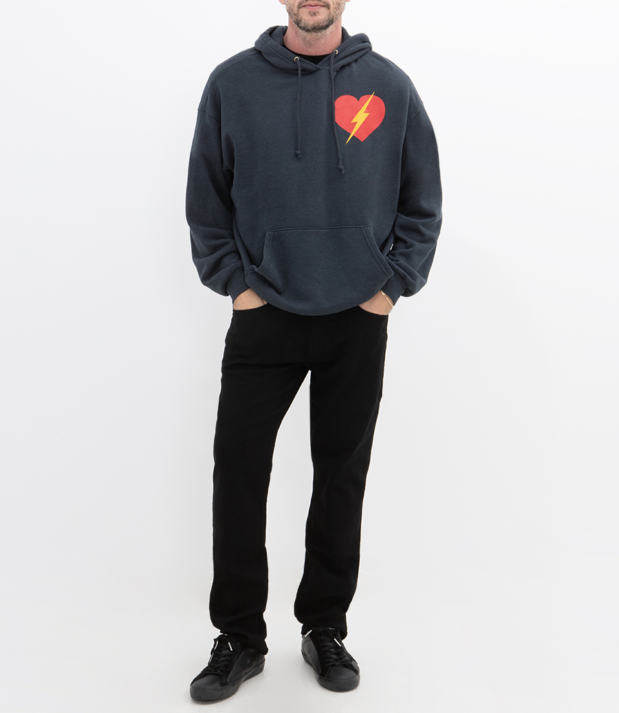 BOLT HEART PULLOVER HOODIE