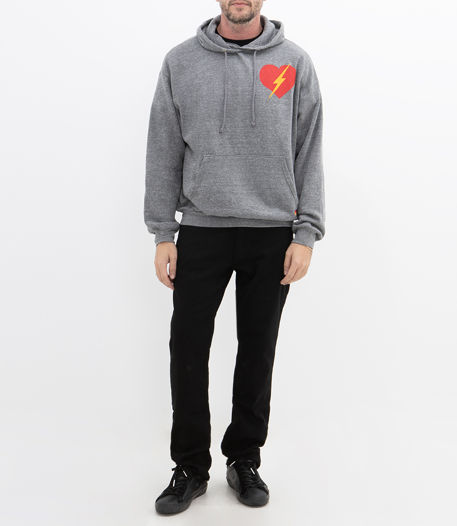 BOLT HEART PULLOVER HOODIE