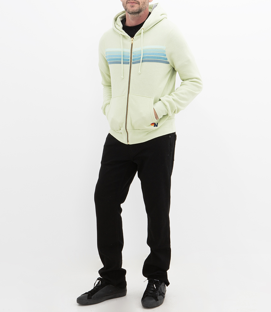 5 STRIPE ZIP HOODIE