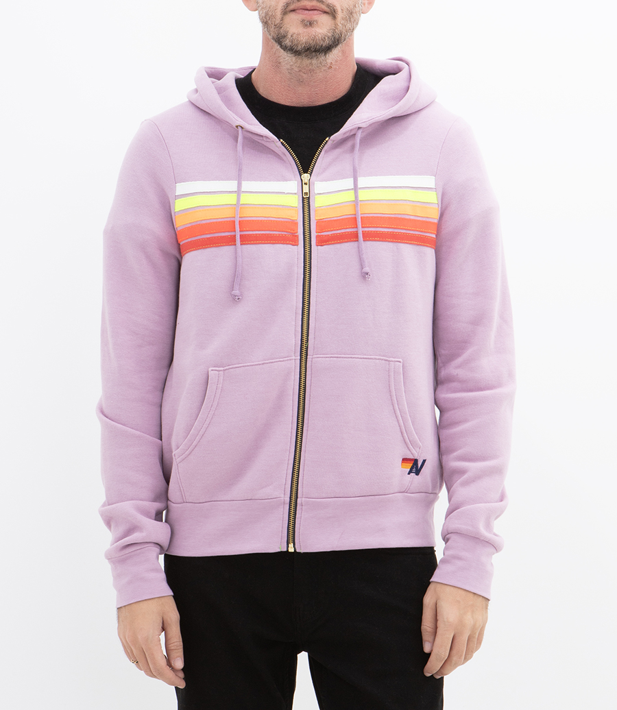 5 STRIPE ZIP HOODIE