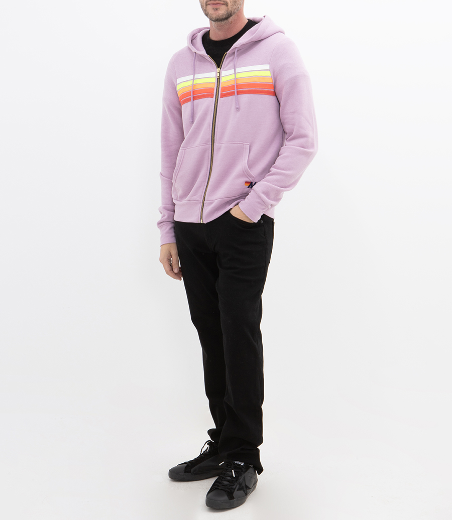 5 STRIPE ZIP HOODIE