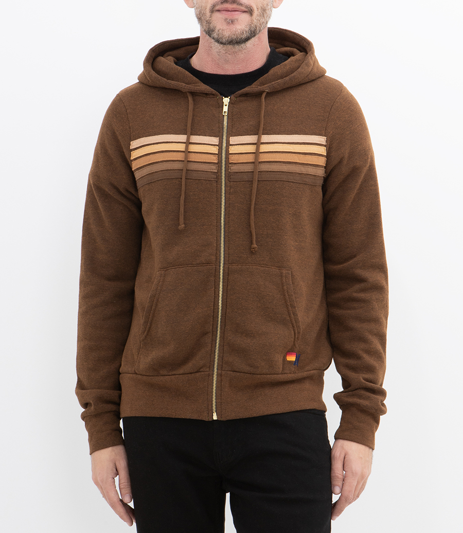 5 STRIPE ZIP HOODIE