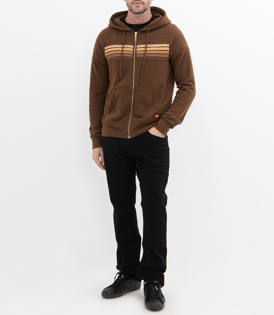 5 STRIPE ZIP HOODIE
