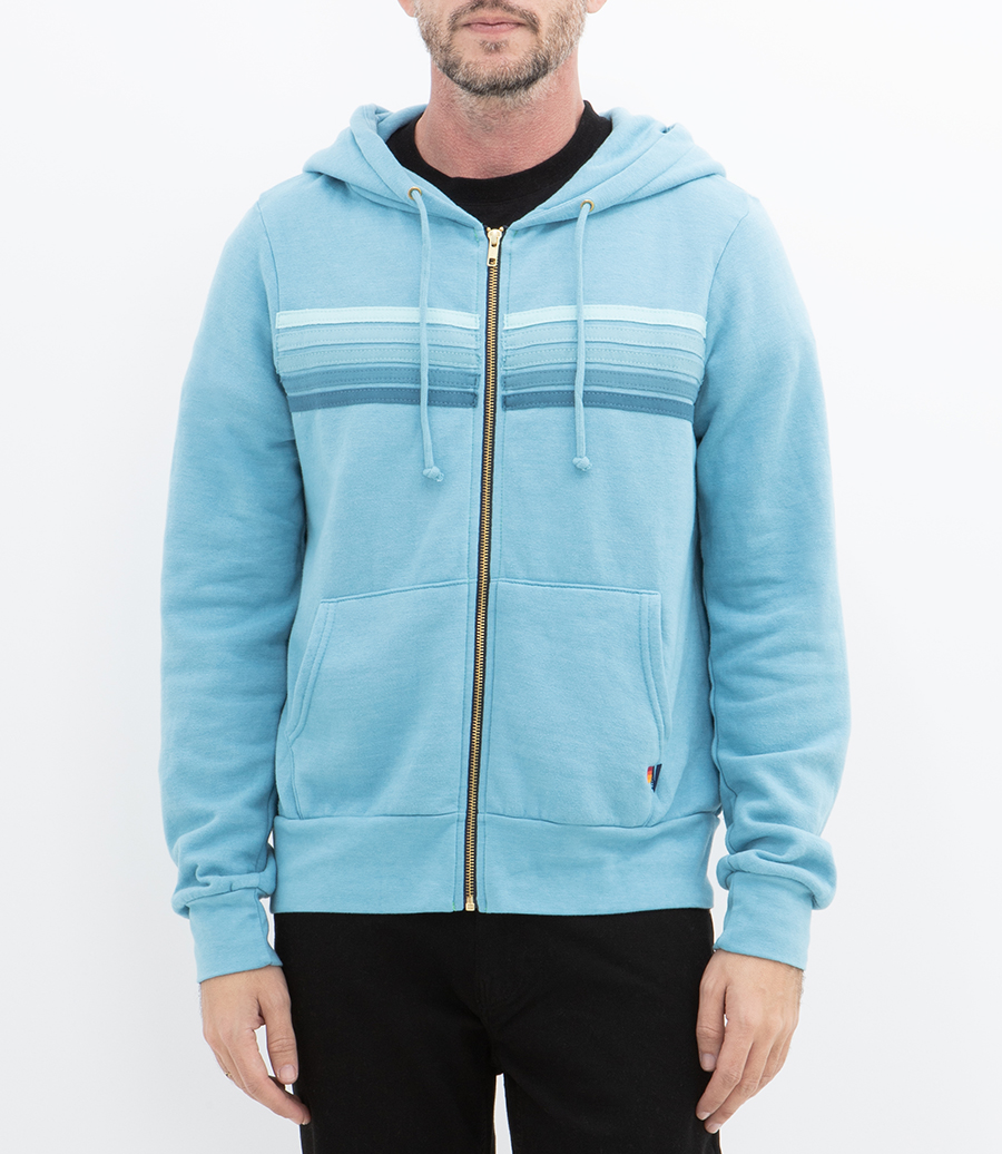 5 STRIPE ZIP HOODIE