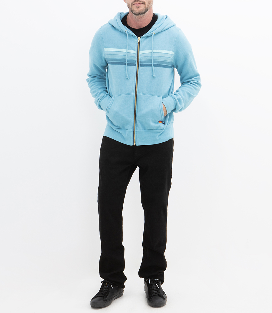 5 STRIPE ZIP HOODIE