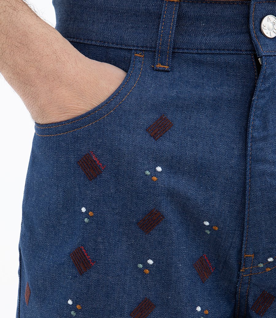 GEOMETRIC PRINTED TROUSERS