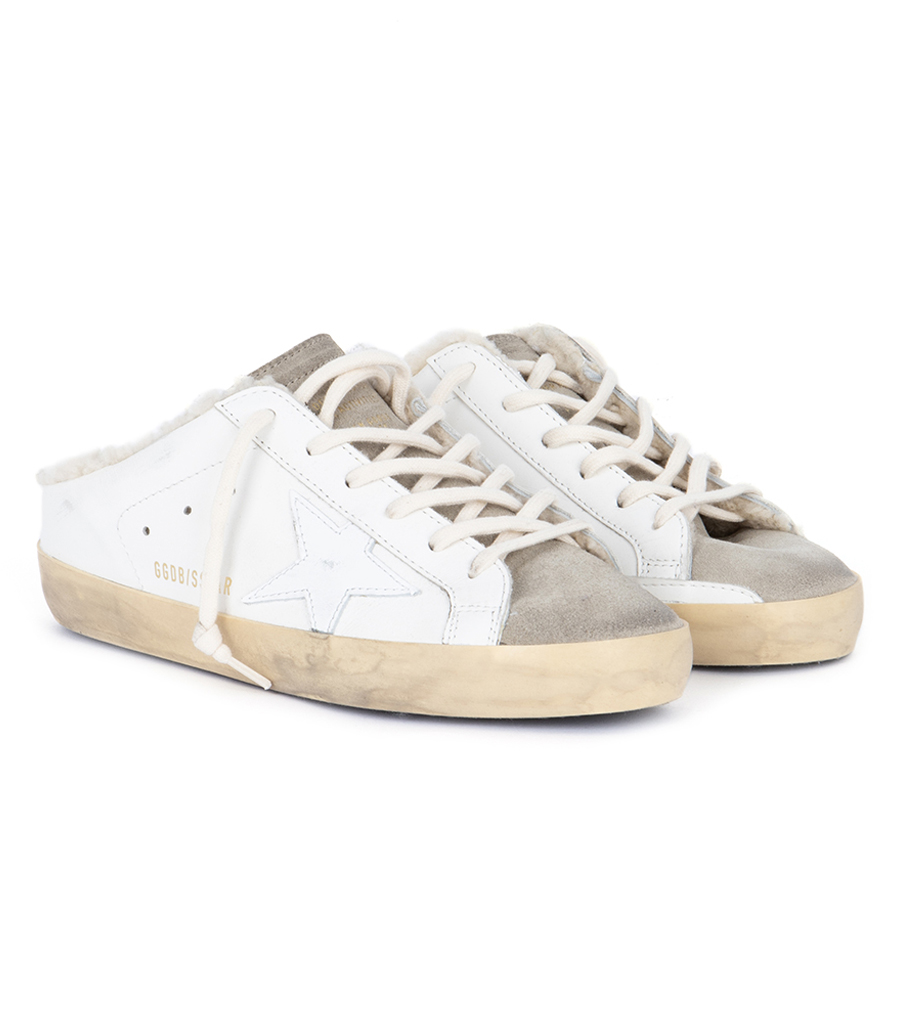 SUPER-STAR SABOT LEATHER UPPER SUEDE