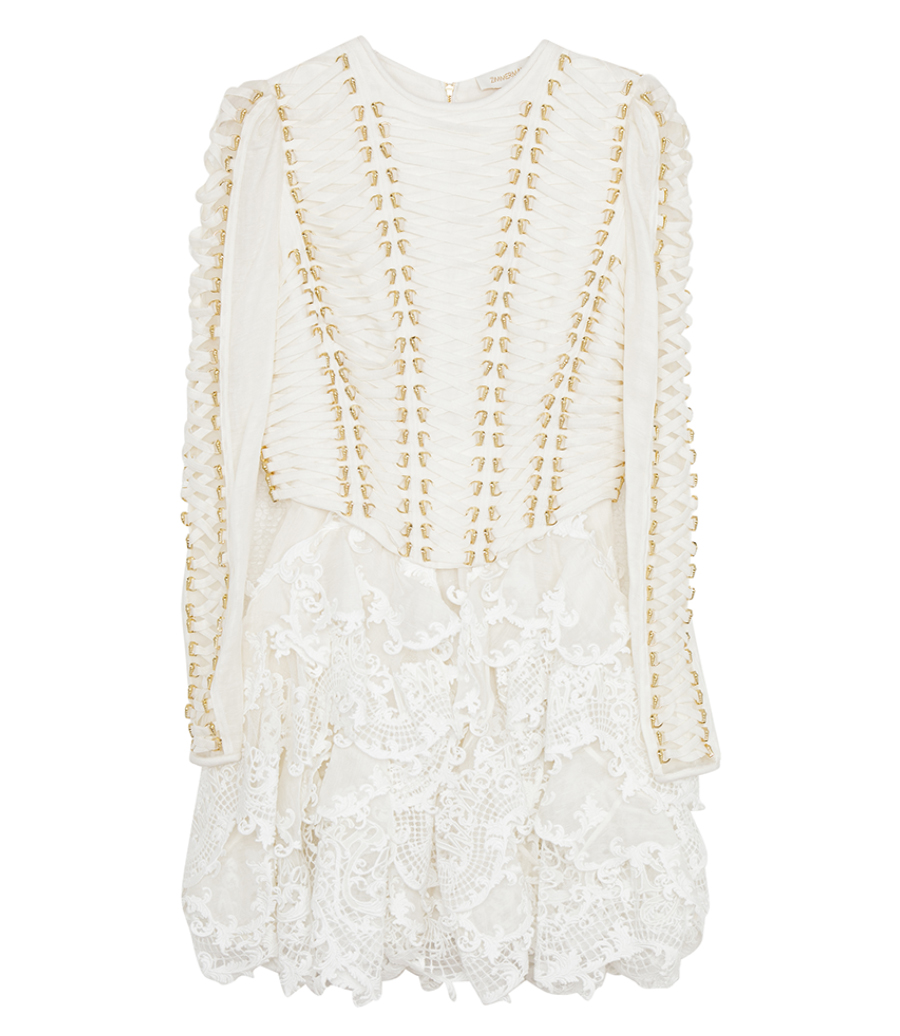 ZIMMERMANN - COASTER CORSET LACED DRESS