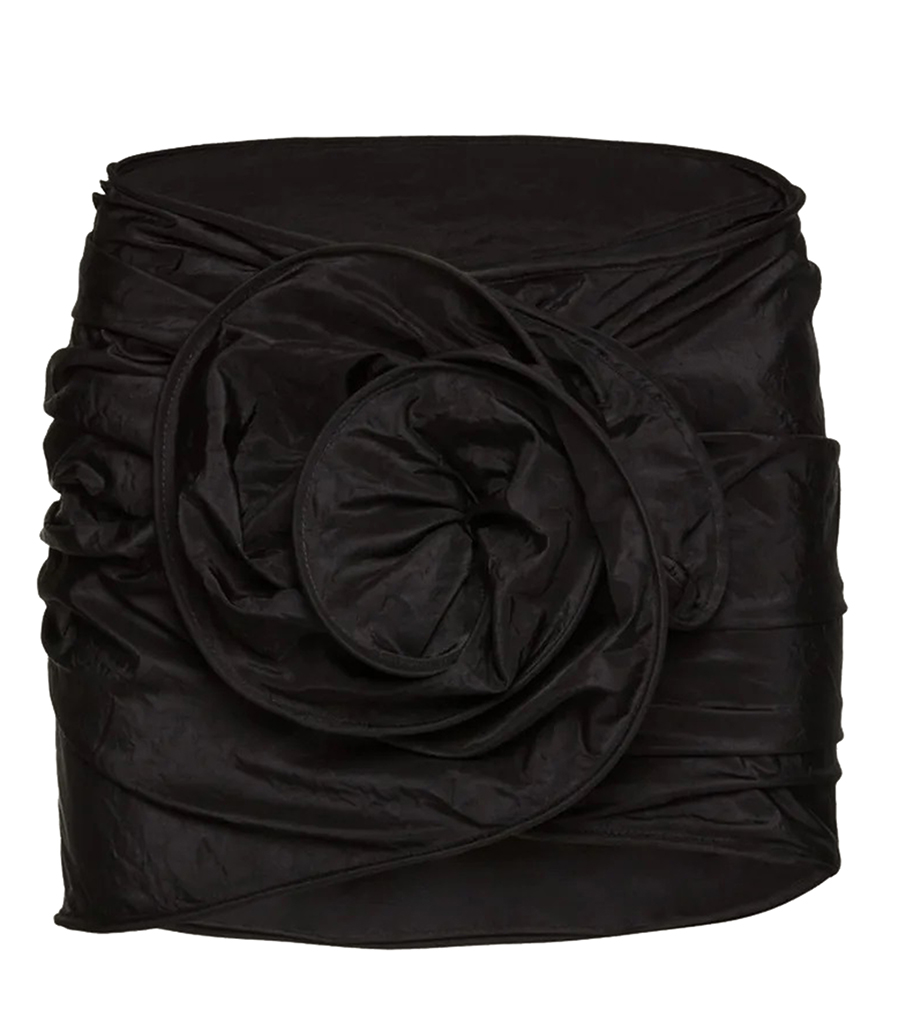 MAGDA BUTRYM - CRINKLE TAFFETA ROSE MINI SKIRT