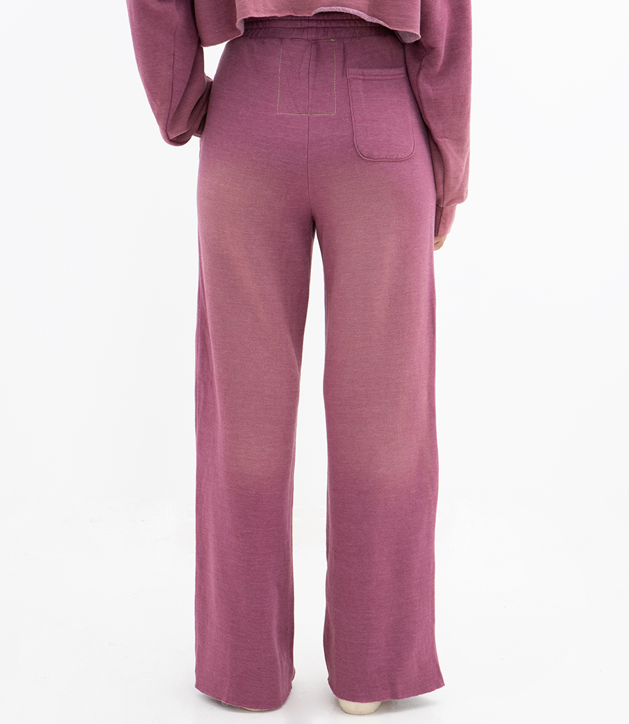 WOMENS BOLT STITCH WIDE LEG SWEATPANT