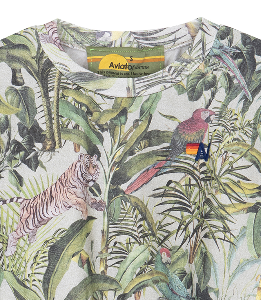 JUNGLE CROPPED CREW SWEATSHIRT