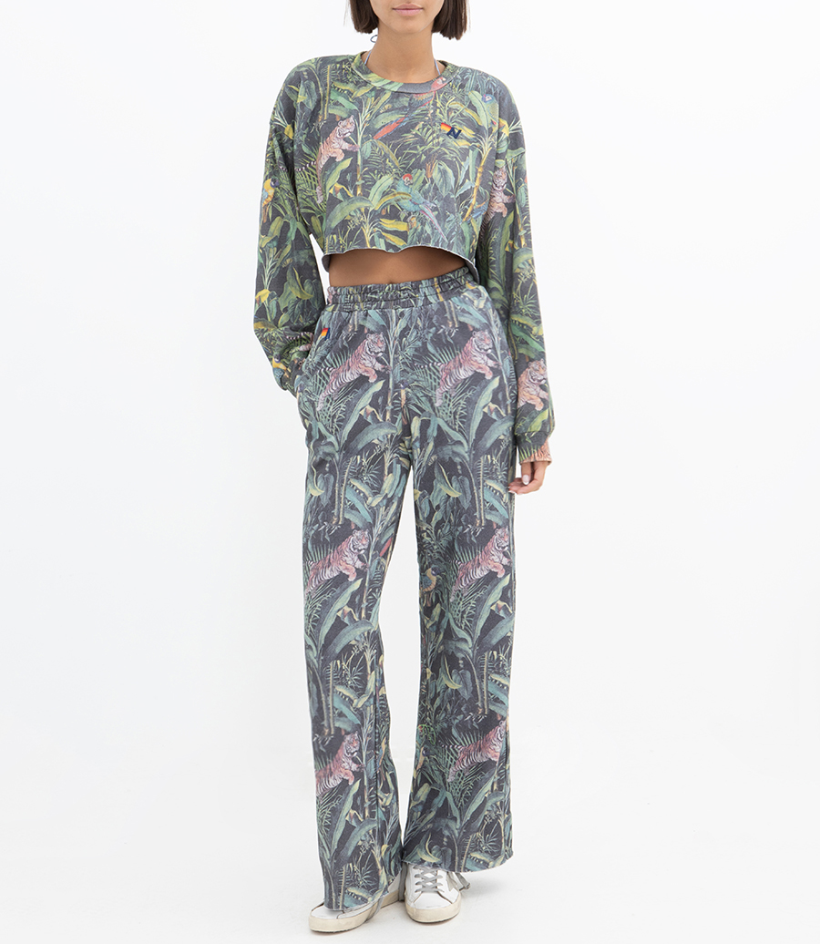 JUNGLE CROPPED CREW SWEATSHIRT