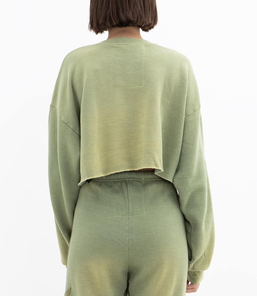 VENICE SURFER CROPPED CREW SWEATSHIRT