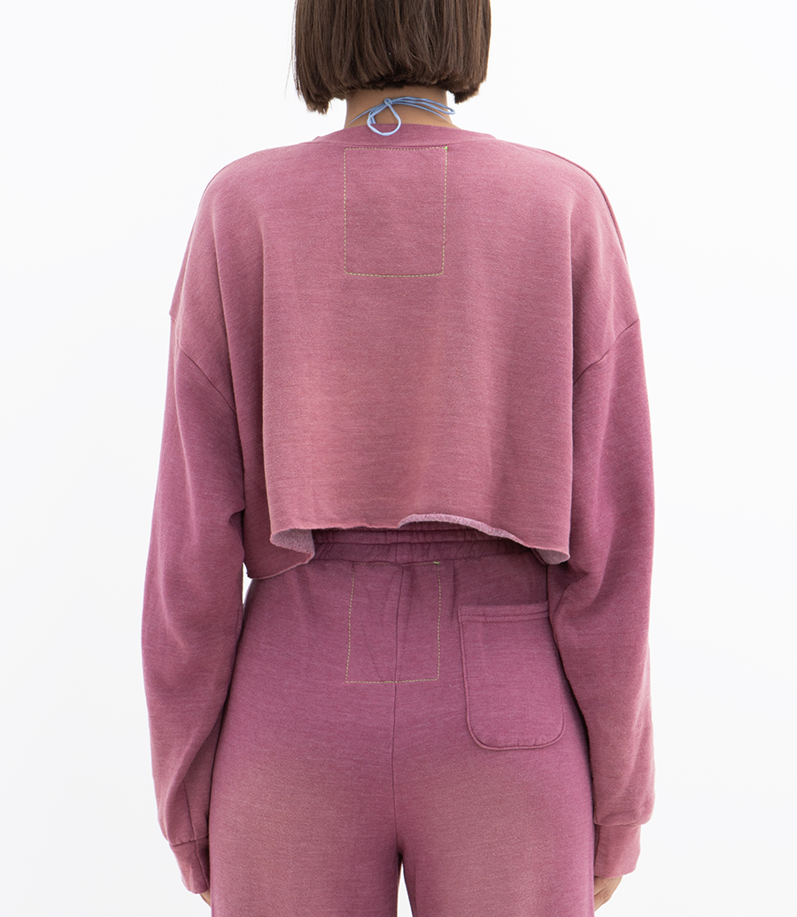 VENICE SURFER CROPPED CREW SWEATSHIRT
