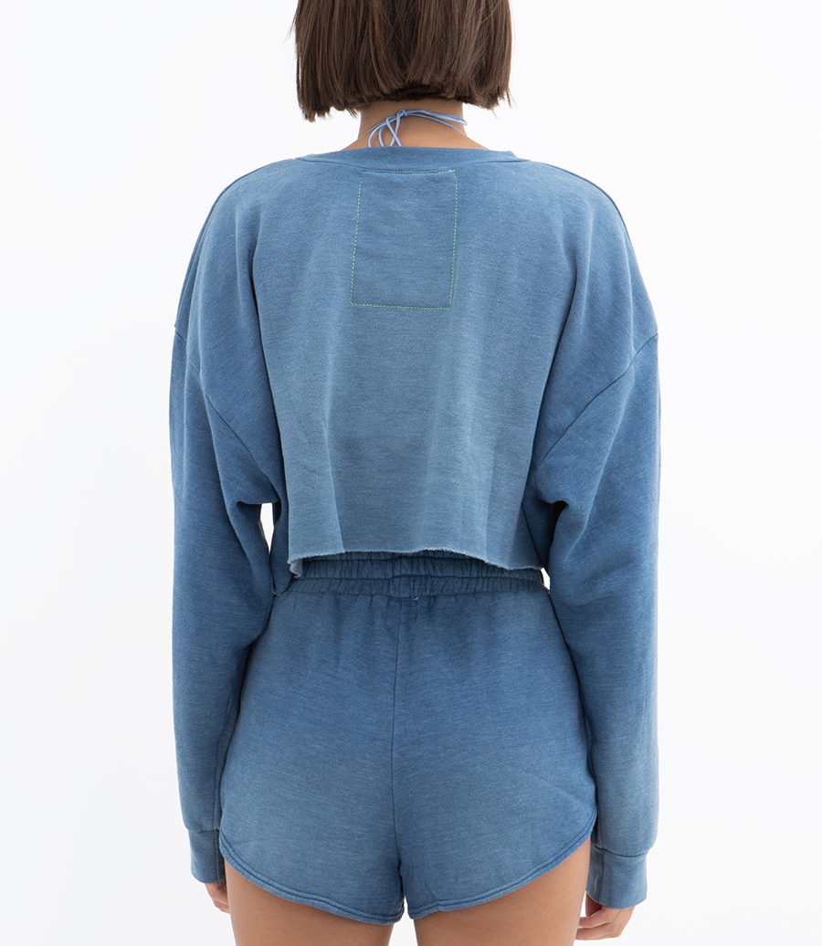 VENICE SURFER CROPPED CREW SWEATSHIRT