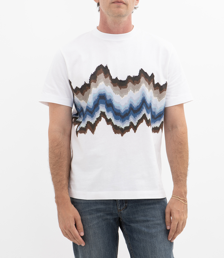 WAVY ZIGZAG PRINT SS T-SHIRT