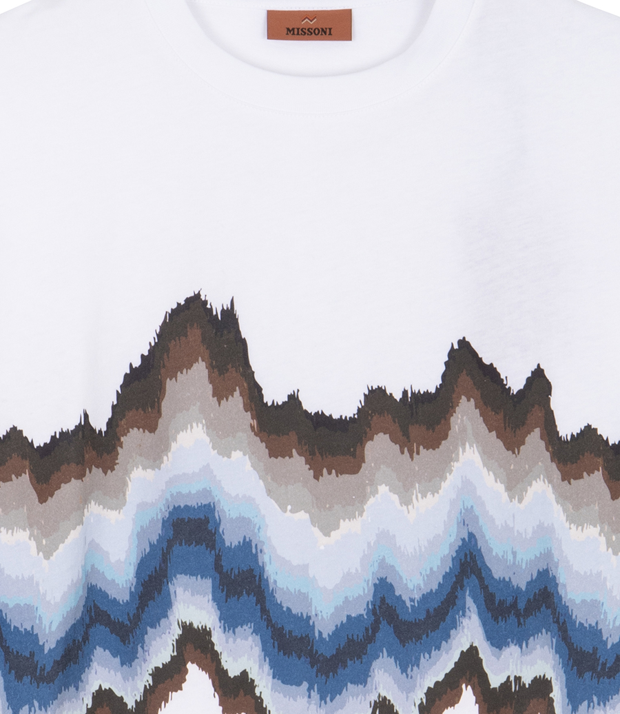 WAVY ZIGZAG PRINT SS T-SHIRT
