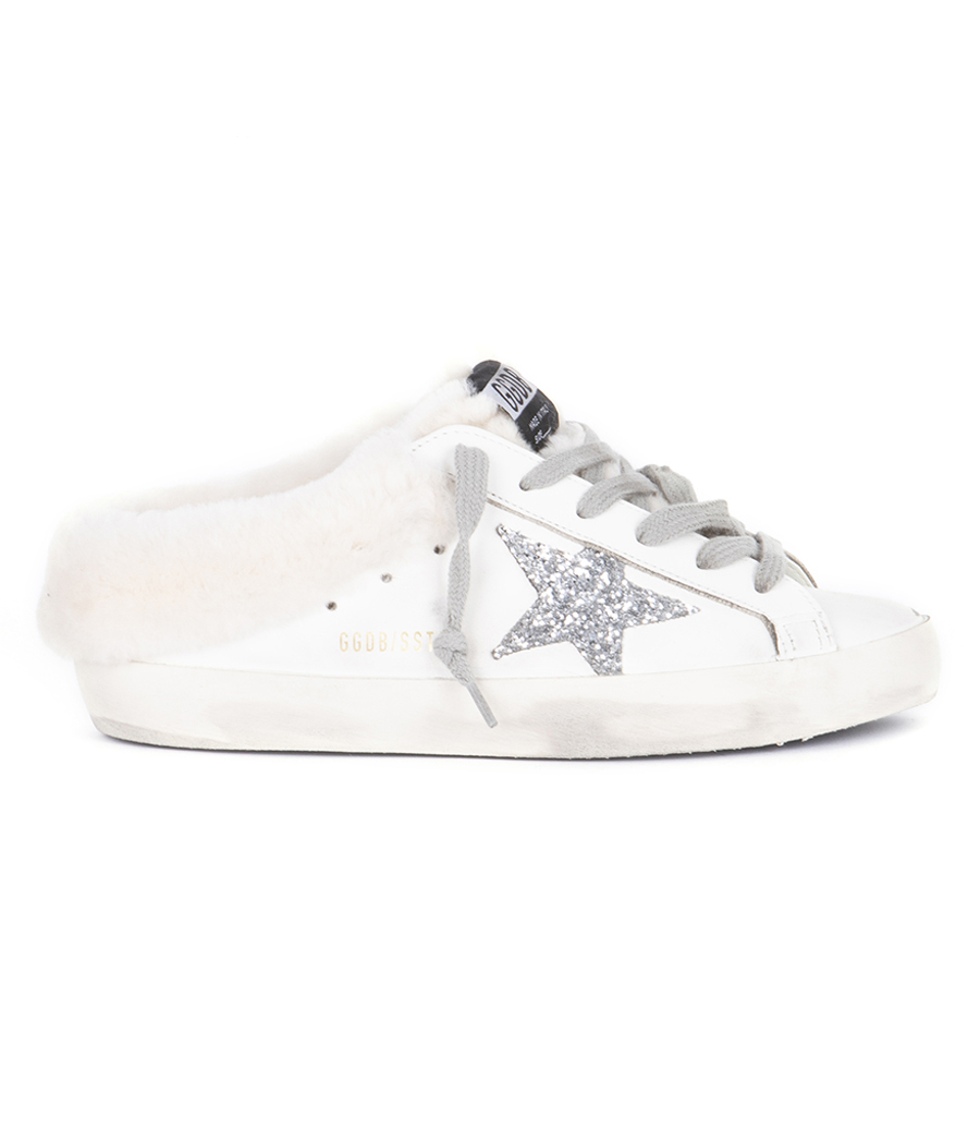 GOLDEN GOOSE  - GLITTERING SATRA SABOT SUPER-STAR