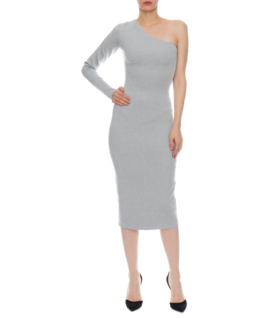 LUREX ONE SHOULDER DRESS