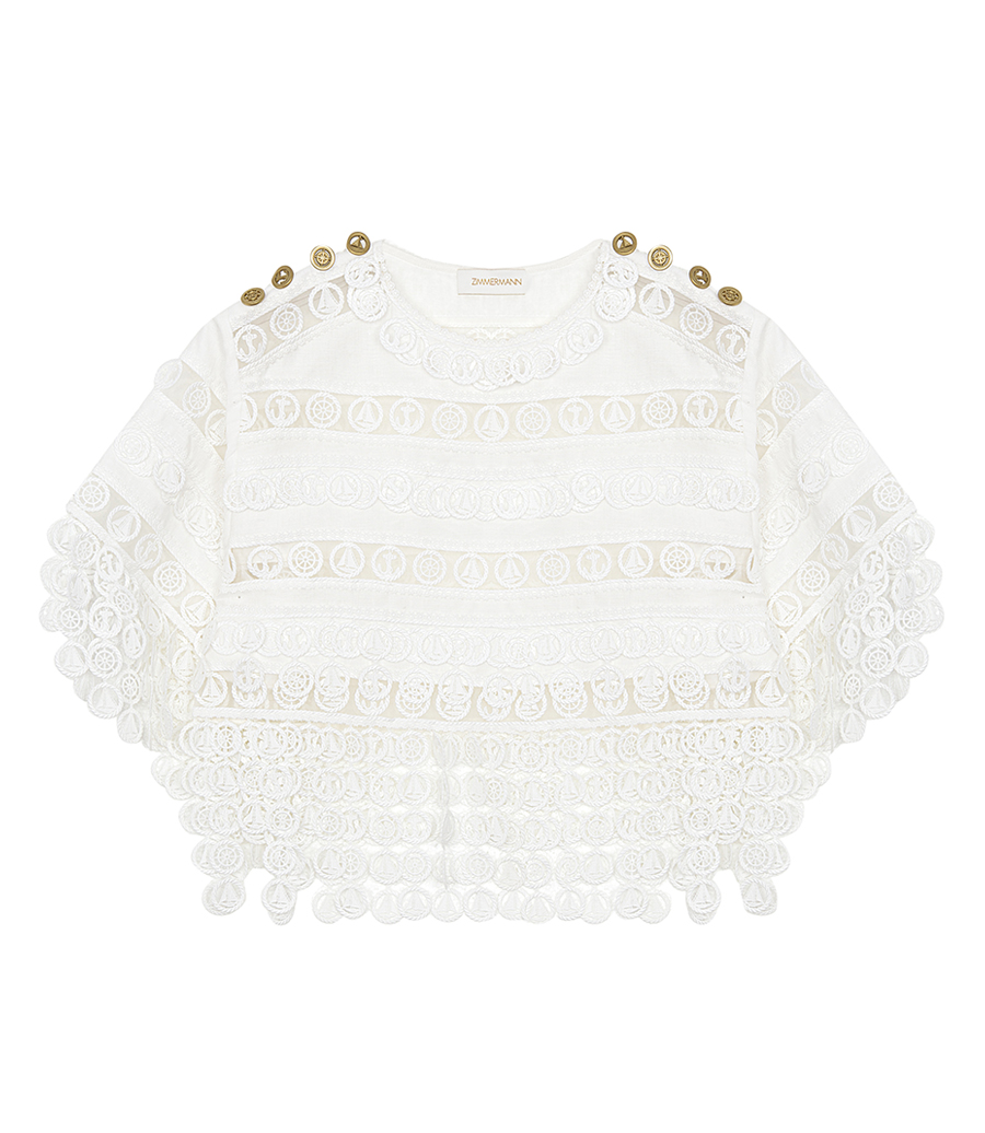 ZIMMERMANN - HIGH TIDE NAUTICAL CROPPED TOP