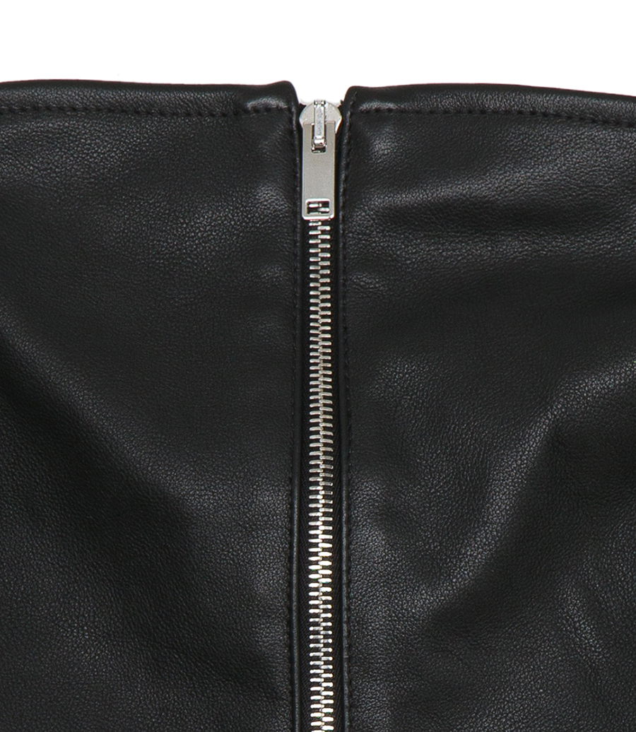 THE IRA TOP IN BLACK LEATHER
