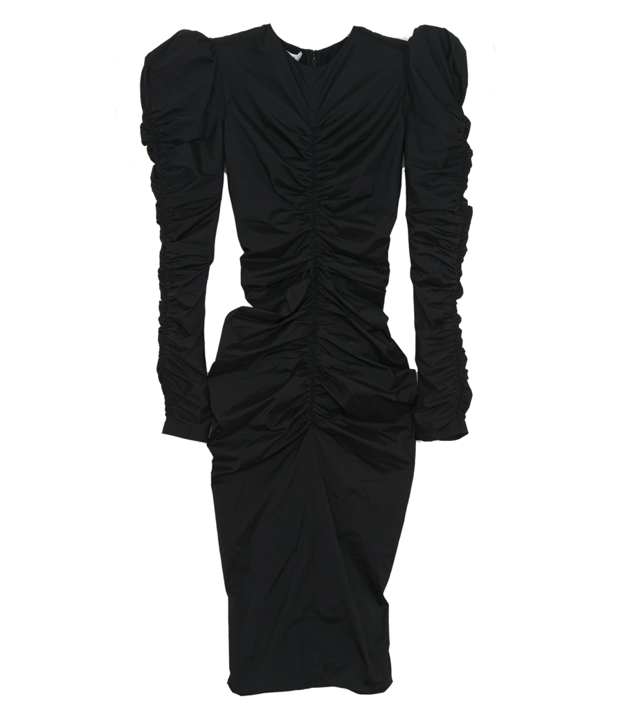PHILOSOPHY DI LORENZO SERAFINI - STRETCH TAFFETA RUFFLED DRESS
