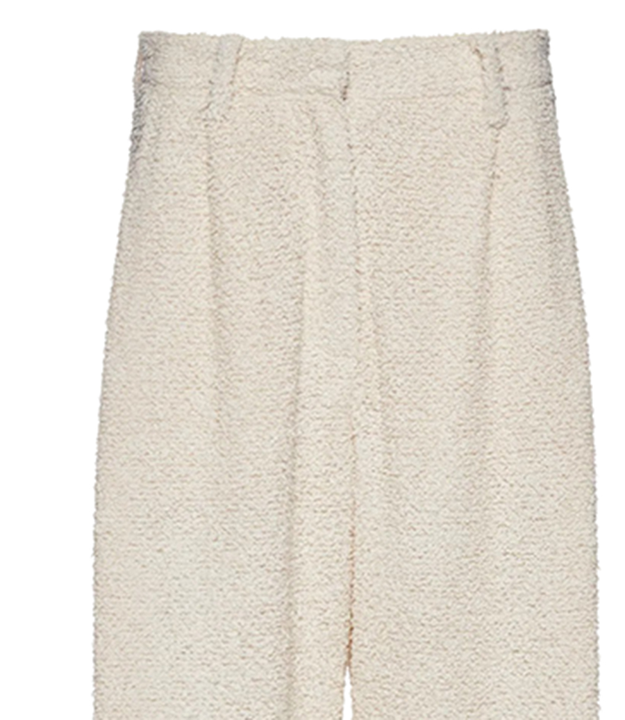 WIDE LEG BOUCLE PANTS