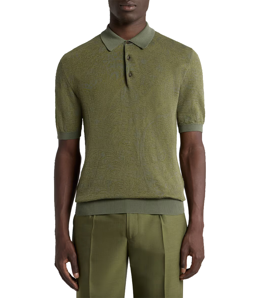 FLORAL PAISLEY MOTIF POLO