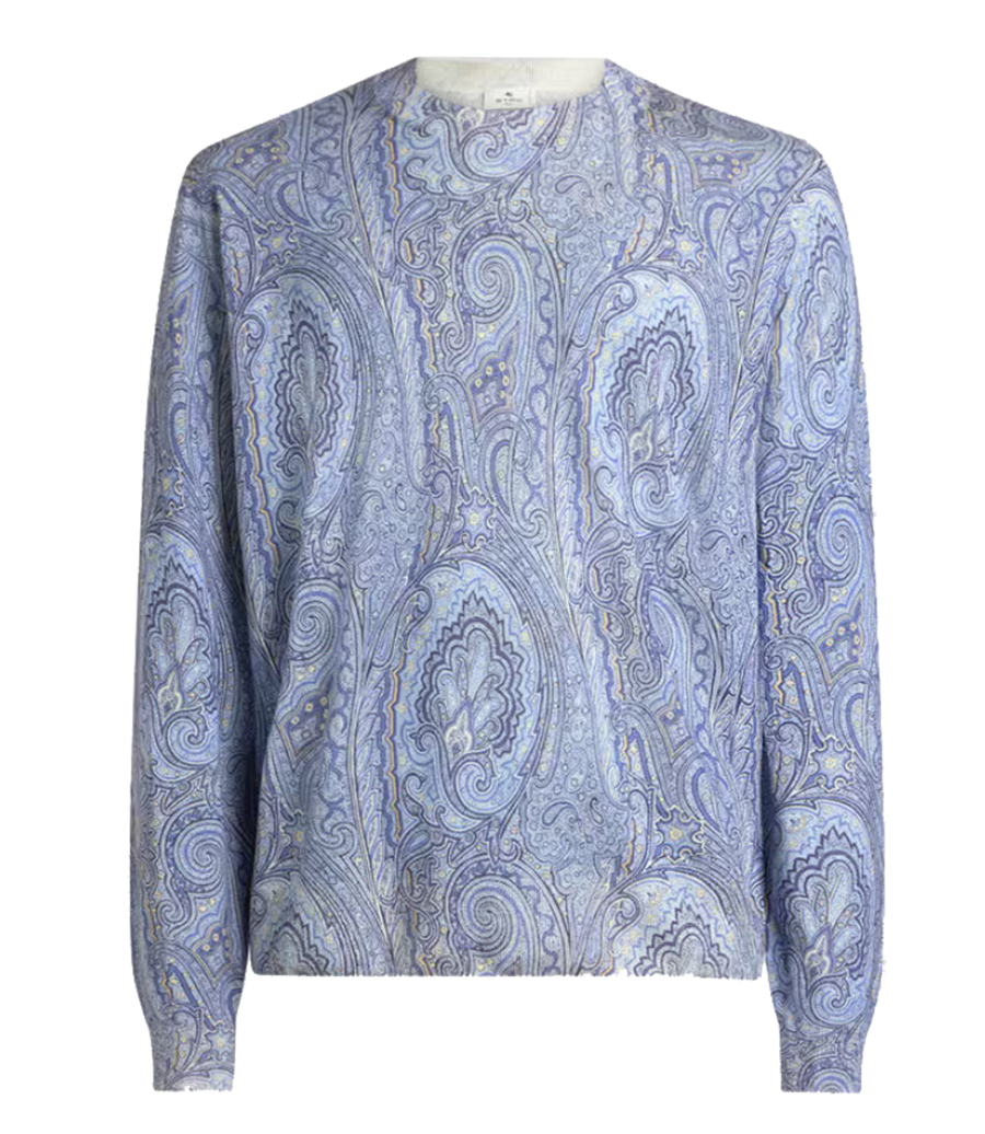 ETRO - FLORAL PAISLEY MOTIF C-NECK