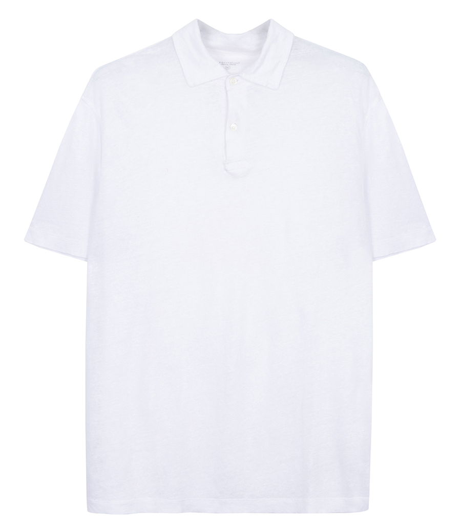HARTFORD - LINEN POLO SS