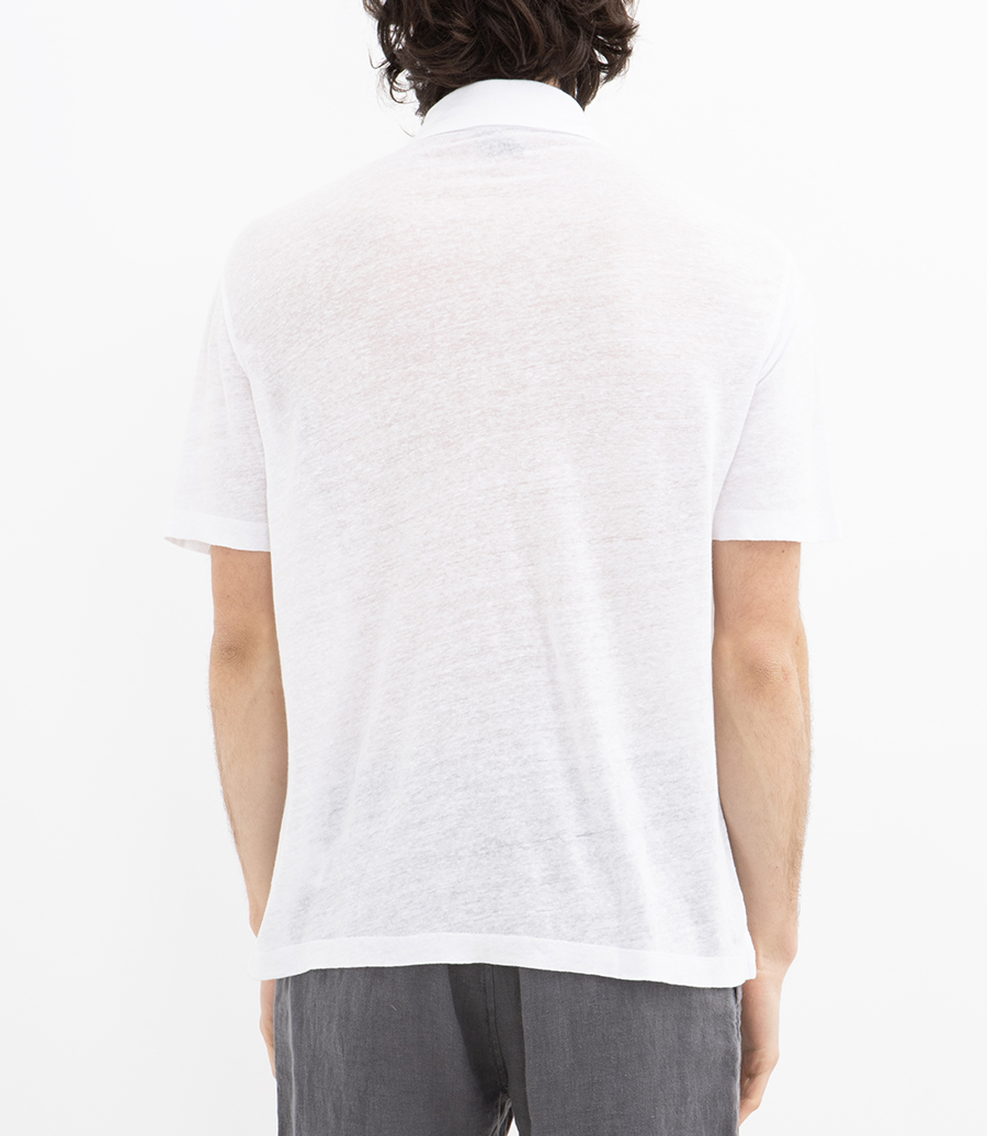 LINEN POLO SS