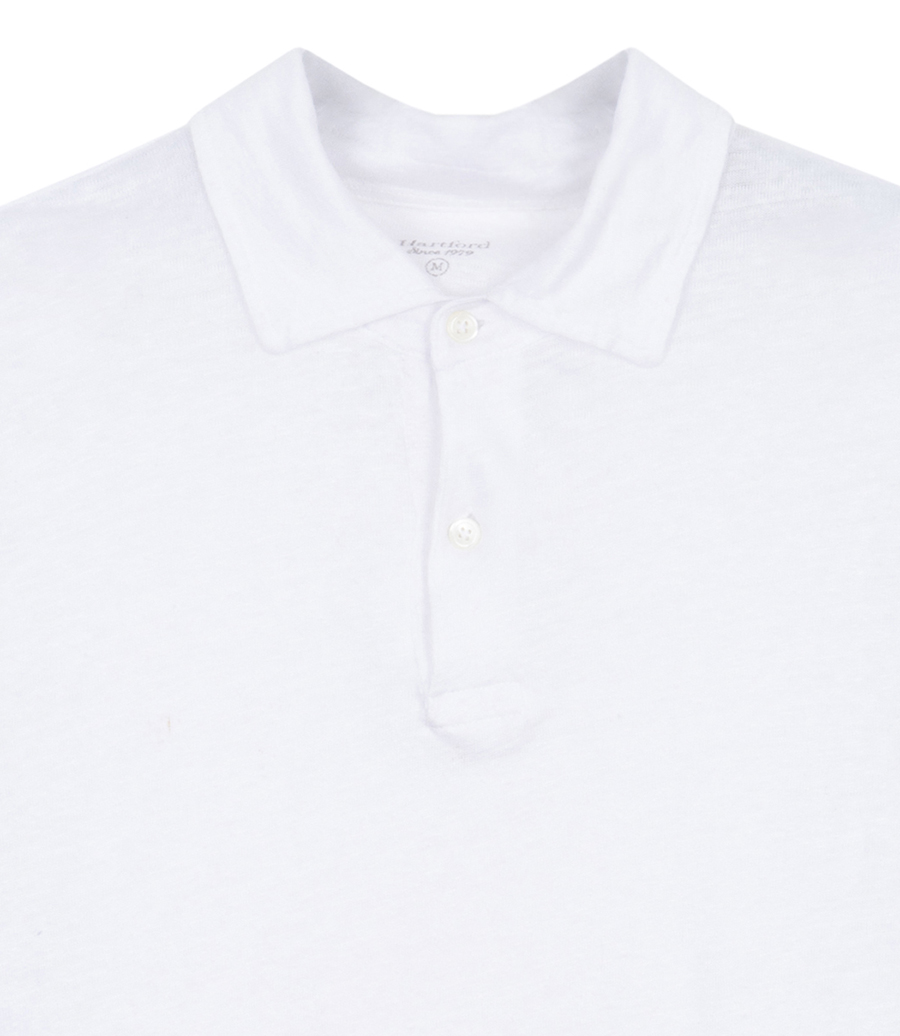 LINEN POLO SS
