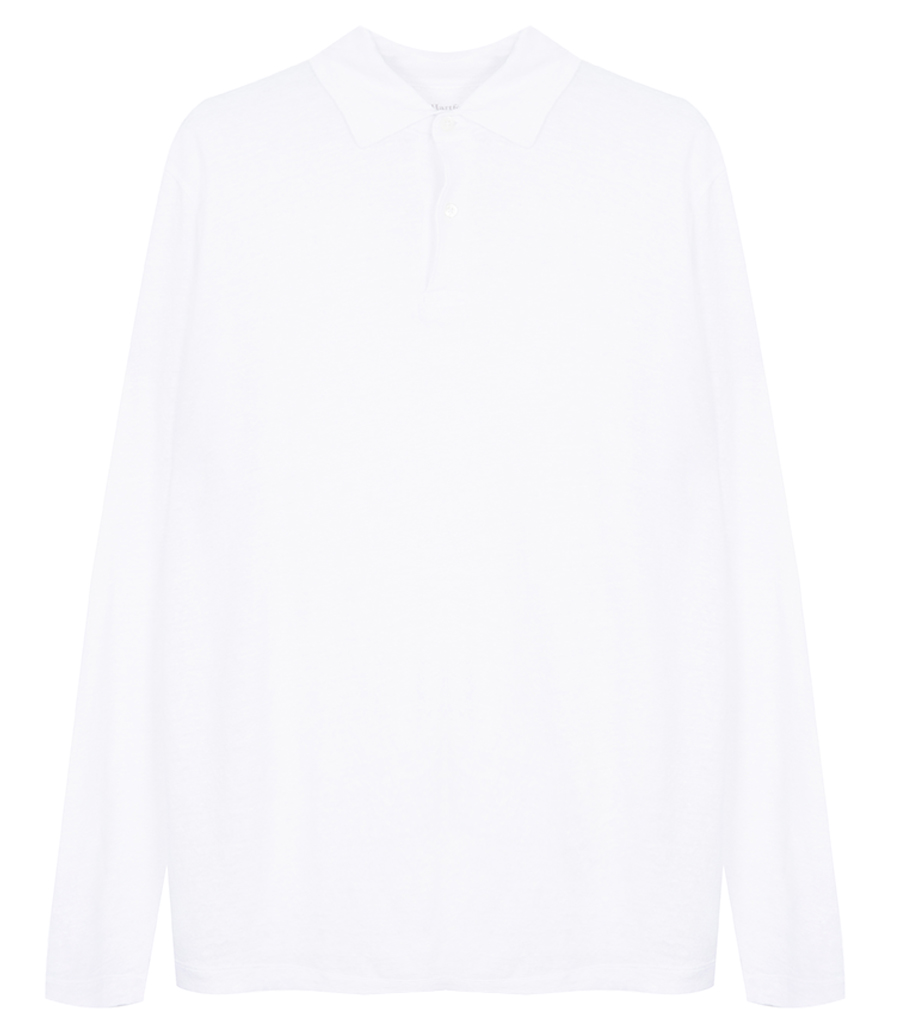 HARTFORD - LINEN POLO LS