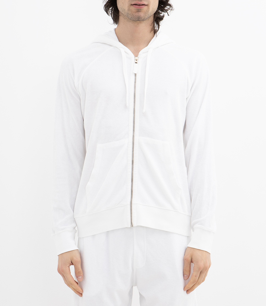 TOWELLING HOODIE ZIPPER